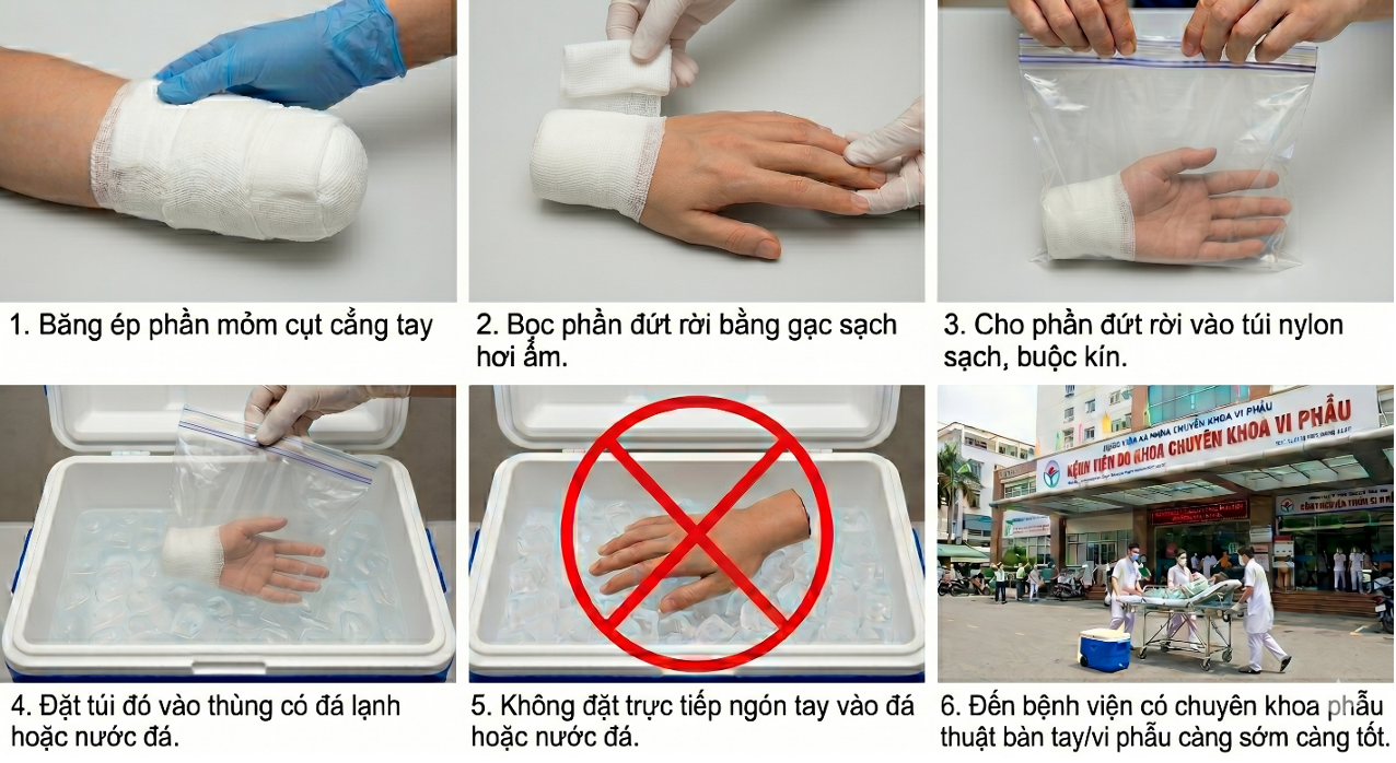 Các bước sơ cứu đứt rời đúng cách